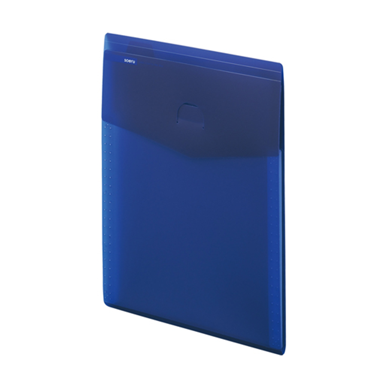 LIHITLAB SOERU スリムドキュメントファイル(タテ型)4仕切(5ポケット) ネイビー A8710-11 1冊(ご注文単位1冊)【直送品】