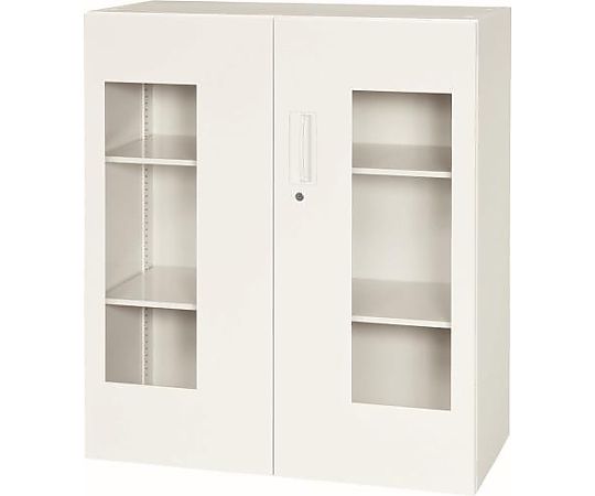 エスコ 900x400x1030mm 収納庫(両開き/アクリル戸) EA954DH-28 1台(ご注文単位1台)【直送品】