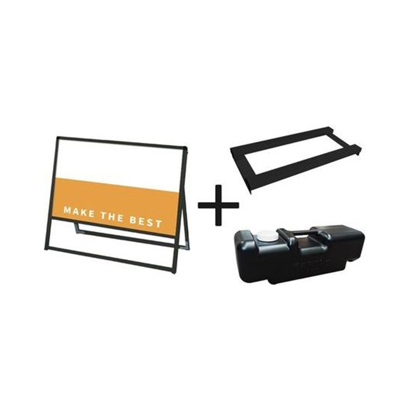 常磐精工 ブラックバリウススタンド看板 アルミ複合板 900×600片面 ウエイトアーム・水タンクセット BVASKAP-900X600K-3SET 1個（ご注文単位1個）【直送品】