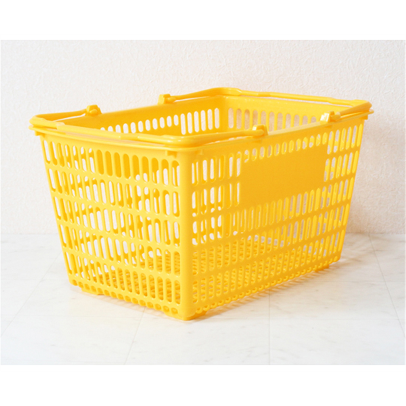 大和産業 買い物かご イエロー 5個入 SL-7 1セット（ご注文単位1セット）【直送品】