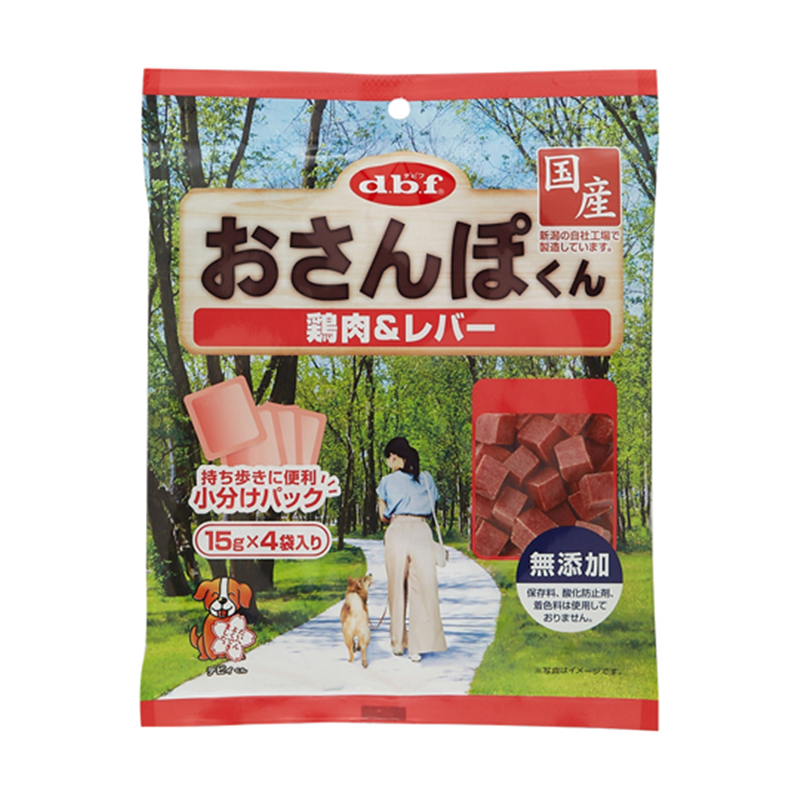 デビフペット おさんぽくん 鶏肉&レバー 15g×4袋入 5023 1セット（ご注文単位1セット）【直送品】