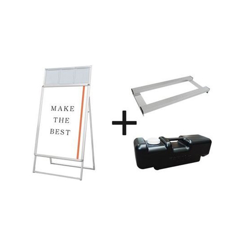 常磐精工 ポスターグリップスタンド看板カタログケース付(屋内用) B1片面シルバー ウエイトアーム・水タンクセット PGSKK-B1KS-3SET 1個（ご注文単位1個）【直送品】