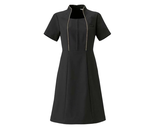 Calala(キャララ) ワンピース ブラック 9号 フルダルSTツイル 袖丈20cm CL-0181 1着（ご注文単位1着）【直送品】