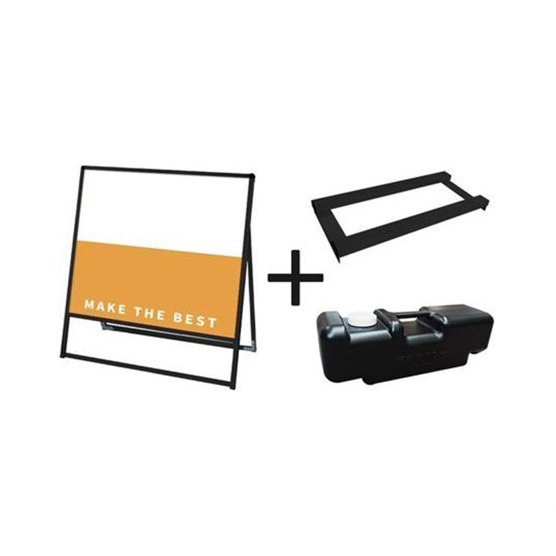 常磐精工 ブラックバリウススタンド看板 アルミ複合板 900×900片面 ウエイトアーム・水タンクセット BVASKAP-900X900K-3SET 1個（ご注文単位1個）【直送品】