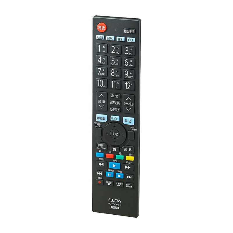 ELPA テレビリモコン ヒタチ RC-TV009HI 1個（ご注文単位1個）【直送品】