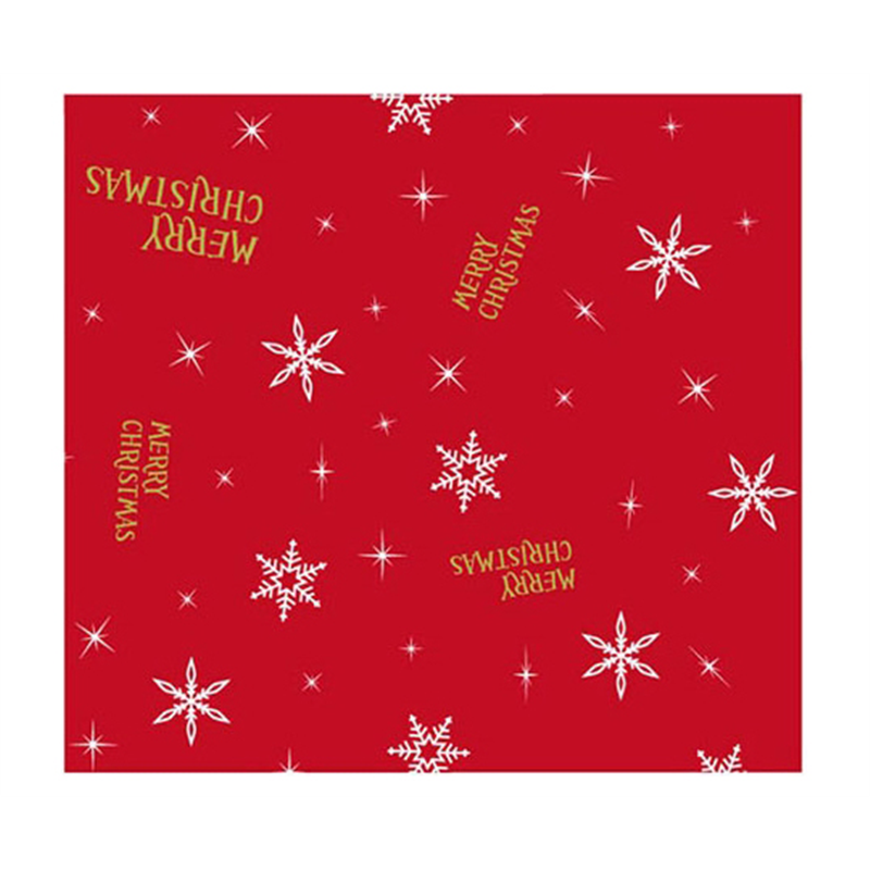 ベルベ ラッピング 包装紙 スノーナイト(レッド) 4/6半切 300枚 585 1ケース（ご注文単位1ケース）【直送品】