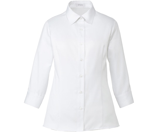 カーシーカシマ ENJOY シャツブラウス FINE KERSEY ホワイト 9号 ESB593 1枚（ご注文単位1枚）【直送品】