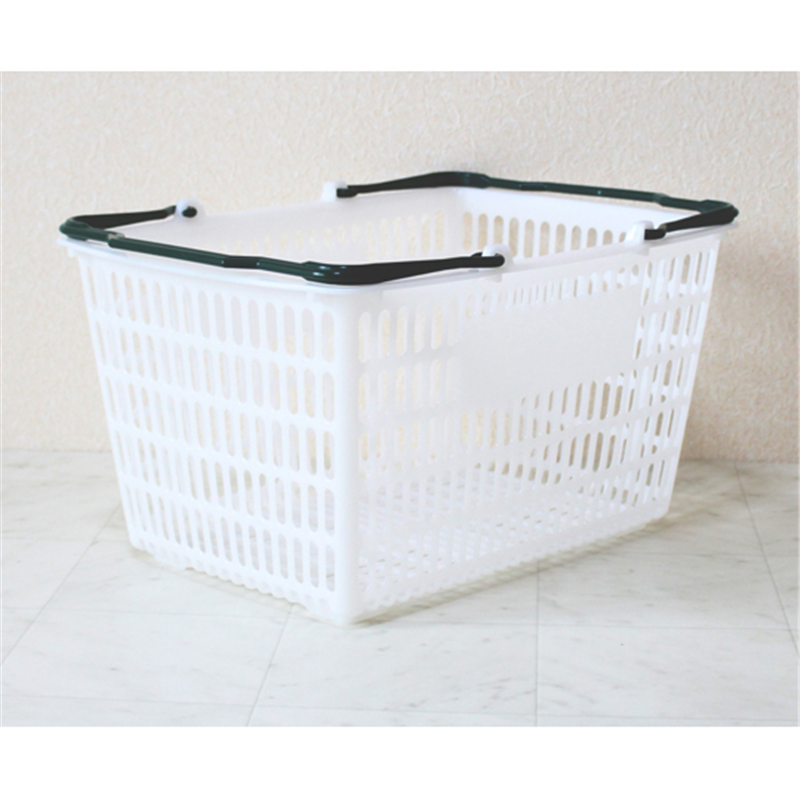 大和産業 買い物かご ナチュラル把手エバーグリーン 5個入 SL-7 1セット（ご注文単位1セット）【直送品】