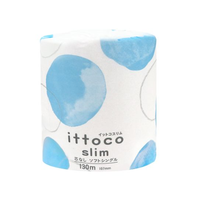 イトマン イットコ芯なしスリム トイレットペーパー 130mシングル 1ロール個包装×48個入 10130039 1ケース(ご注文単位1ケース)【直送品】