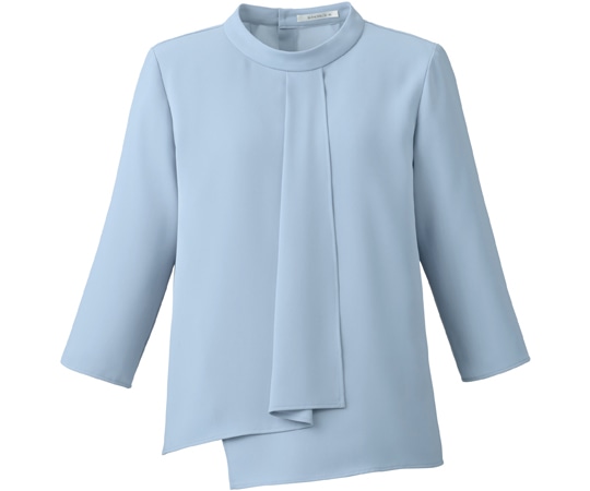 ボンマックス 七分袖ブラウス ブルー LL BCB4102 1枚（ご注文単位1枚）【直送品】