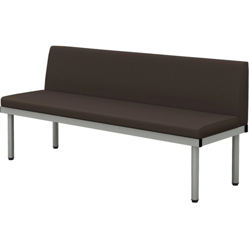 Y2K 背付きL型ベンチ 1500 ブラウン  1台(ご注文単位1台)【直送品】