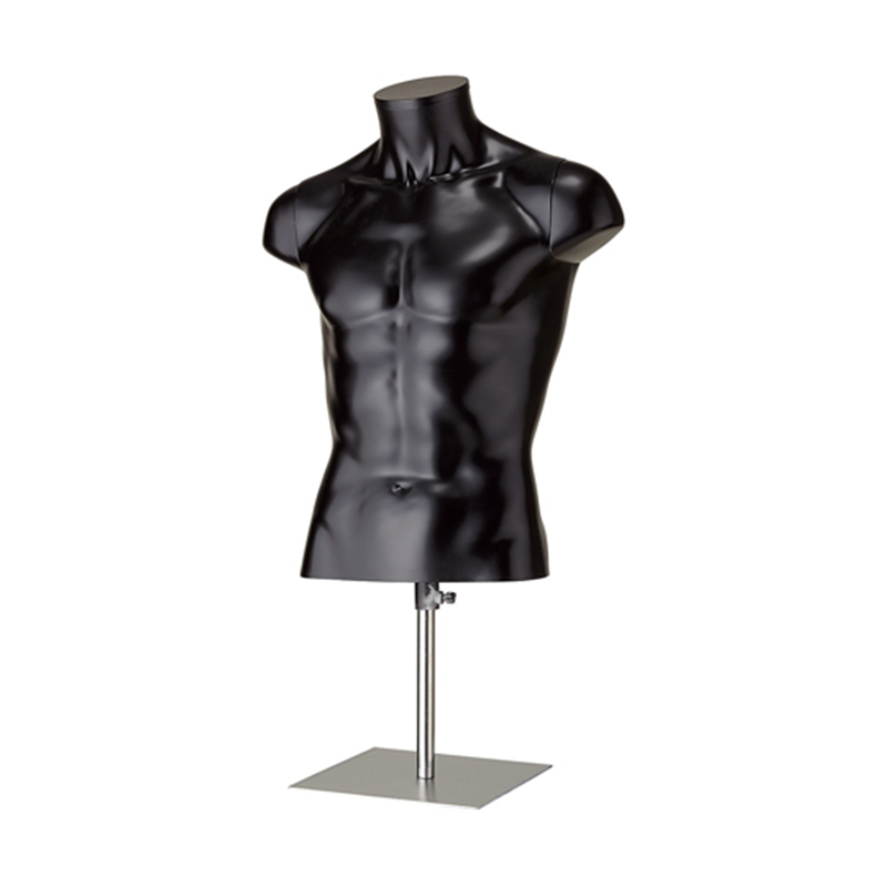 アズワン PP製 卓上紳士トルソー M 黒 61-810-43-2 1個（ご注文単位1個）【直送品】