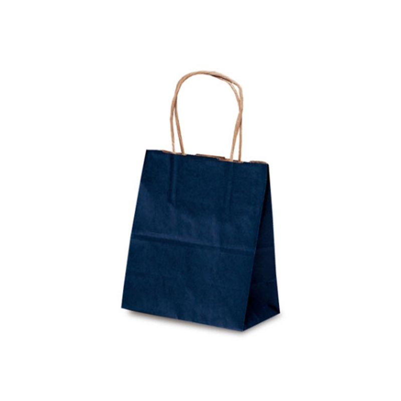 ベルベ 紙袋 自動紐手提袋 T-1 カラー(紺) 200枚 1116 1ケース（ご注文単位1ケース）【直送品】