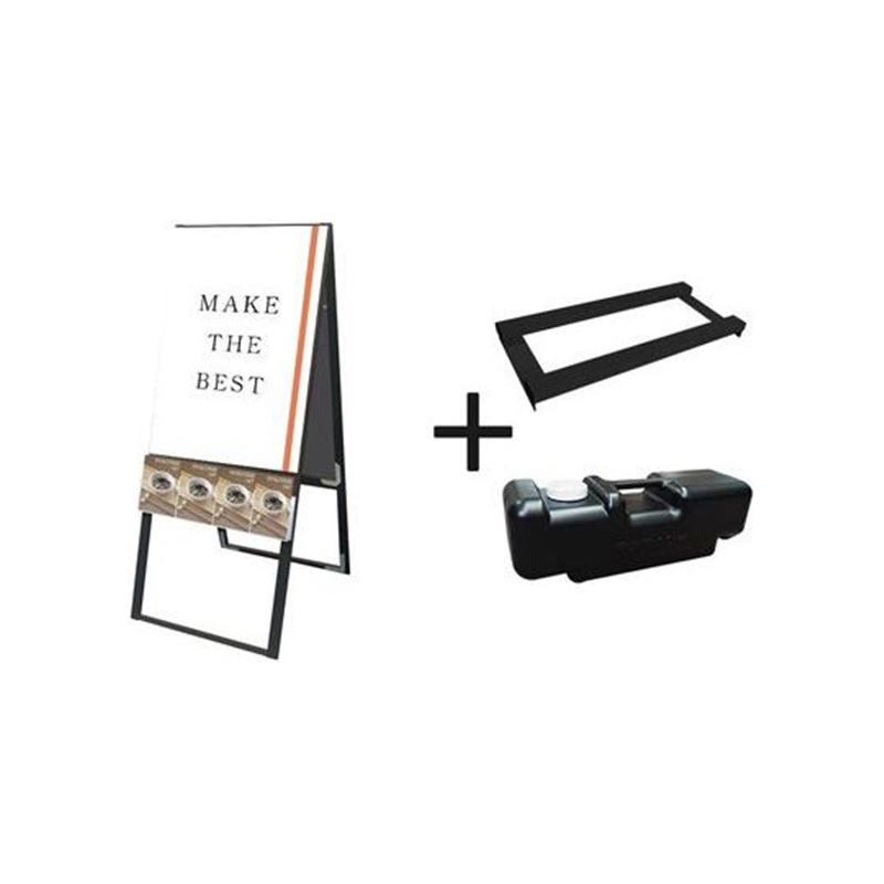 常磐精工 ブラックパンフレットケーススタンド看板 Uタイプ A1両面 ウエイトアーム・水タンクセット BPCSKU-A1R-3SET 1個（ご注文単位1個）【直送品】