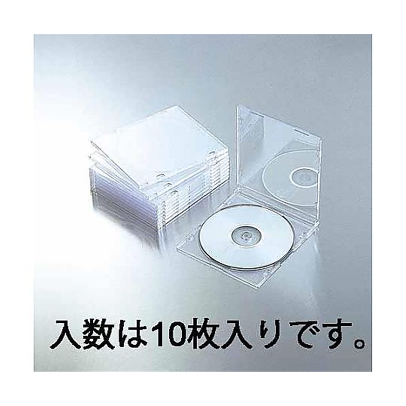 エスコ CD/DVD用 スリムケース(クリアー/10枚) EA759GS-10B 1pk(ご注文単位1pk)【直送品】