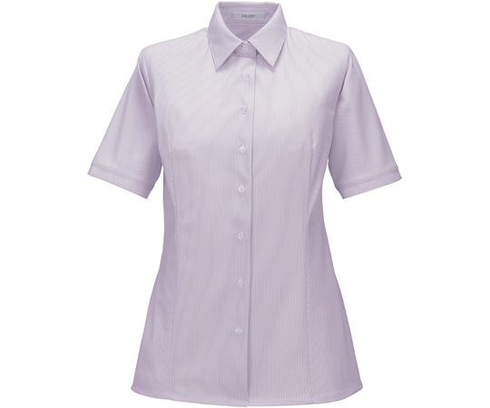 カーシーカシマ ENJOY 半袖シャツブラウス TRICOT STRIPE KNIT パープル 5号 ESB877 1枚（ご注文単位1枚）【直送品】