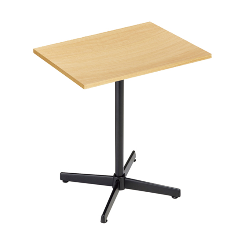 アズワン カフェテーブル W50×D60cm 天板:エクリュ 脚:ブラック 61-785-1-2 1台（ご注文単位1台）【直送品】