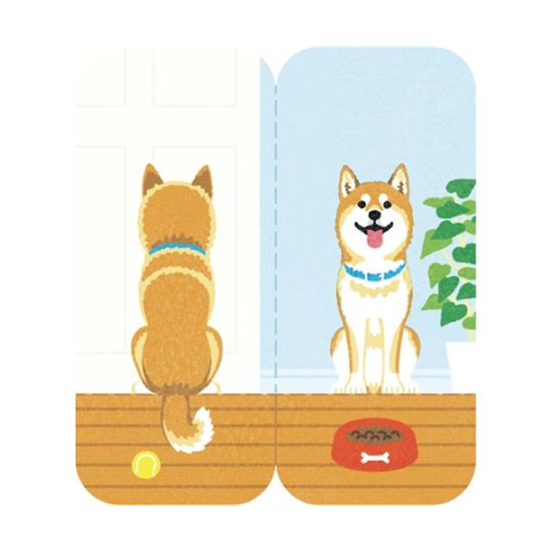 キングジム フタマタフセンイラスト001イヌ 3560-001 1冊（ご注文単位1冊）【直送品】