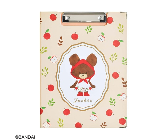 セントレディス くまのがっこう クリップボード アップルガール・ジャッキー ベージュ/コーラル ST-ZKU0030 1冊（ご注文単位1冊）【直送品】