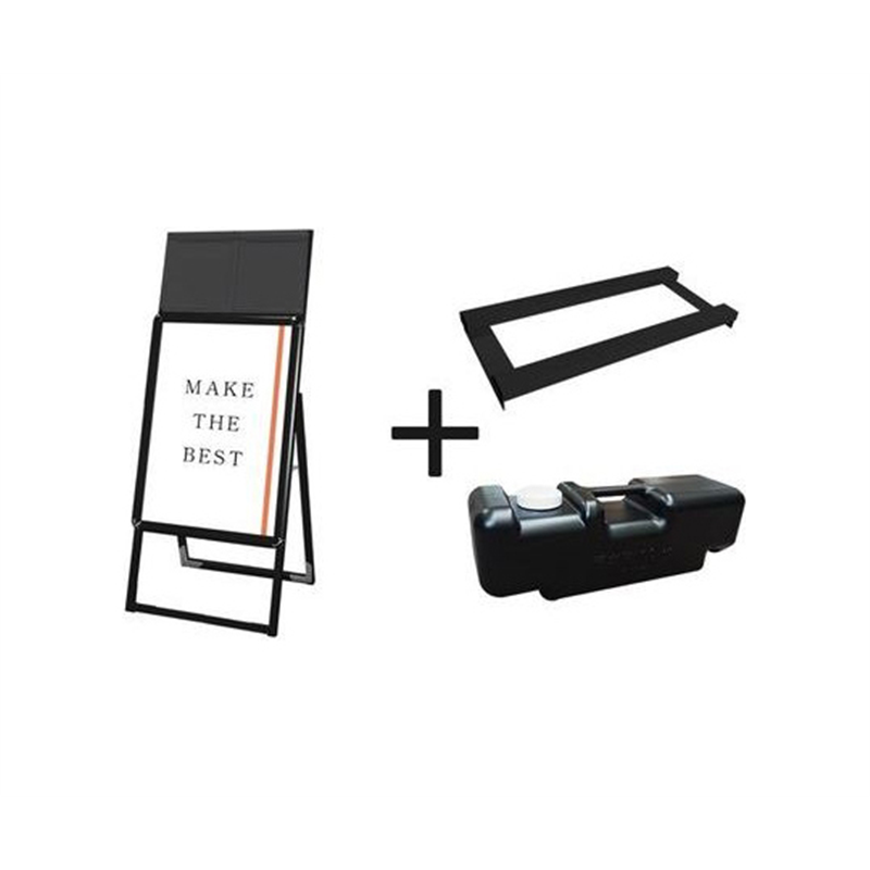 常磐精工 ポスターグリップスタンド看板カタログケース付(屋内用) A2片面ブラック ウエイトアーム・水タンクセット PGSKK-A2KB-3SET 1個（ご注文単位1個）【直送品】