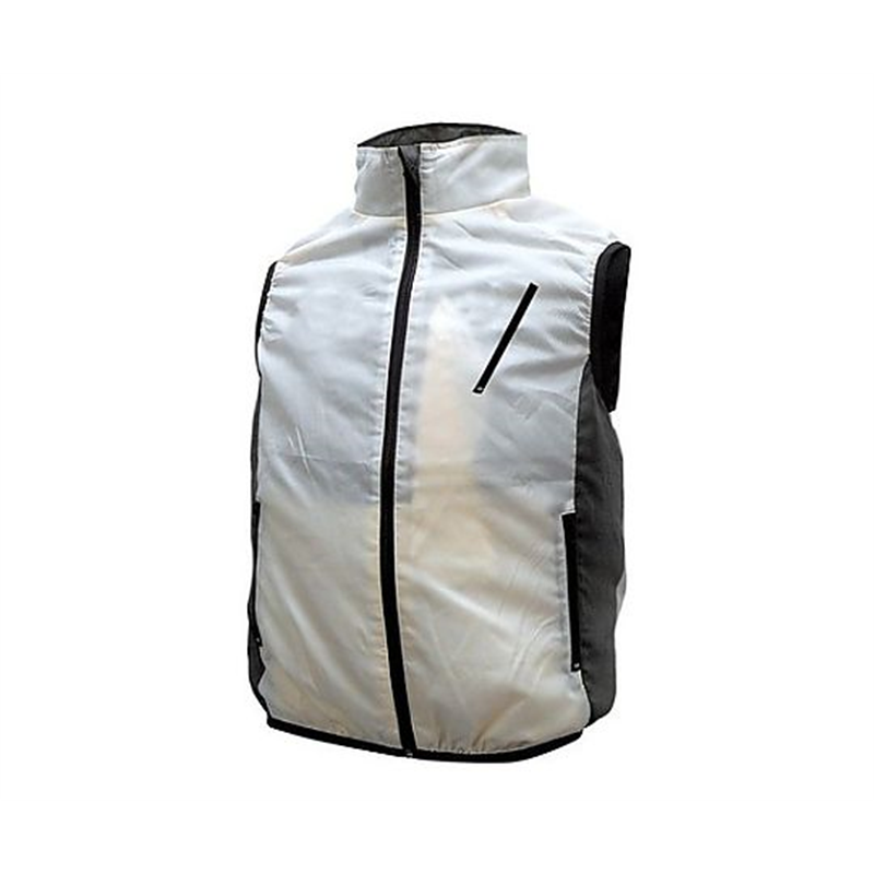 ブレイン 7.4V/胸スイッチなし 空調ベスト ハーネス対応 服地のみ ホワイト 女性・子供用S MESH-BR-007-1 1着(ご注文単位1着)【直送品】