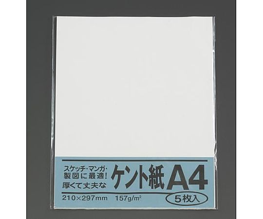 エスコ A4判 ケント紙(5枚) EA762GB-121 1袋(ご注文単位1袋)【直送品】