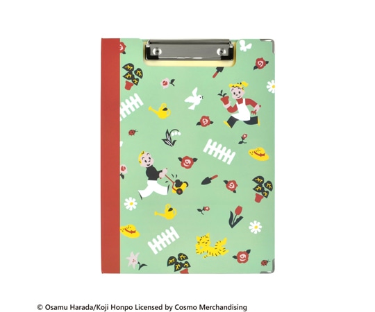 セントレディス OSAMU GOODS クリップボード グリーン/ベージュ （見開き A4サイズ） ST-ZO0008 1冊（ご注文単位1冊）【直送品】