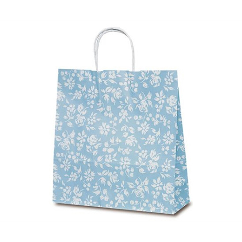 ベルベ 紙袋 自動紐手提袋 T-6 カレン(ブルー) 200枚 1603 1ケース（ご注文単位1ケース）【直送品】