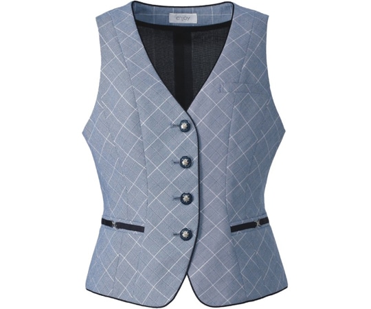 カーシーカシマ ENJOY ベスト 美スラッと ブルー 19号 ESV555 1枚（ご注文単位1枚）【直送品】