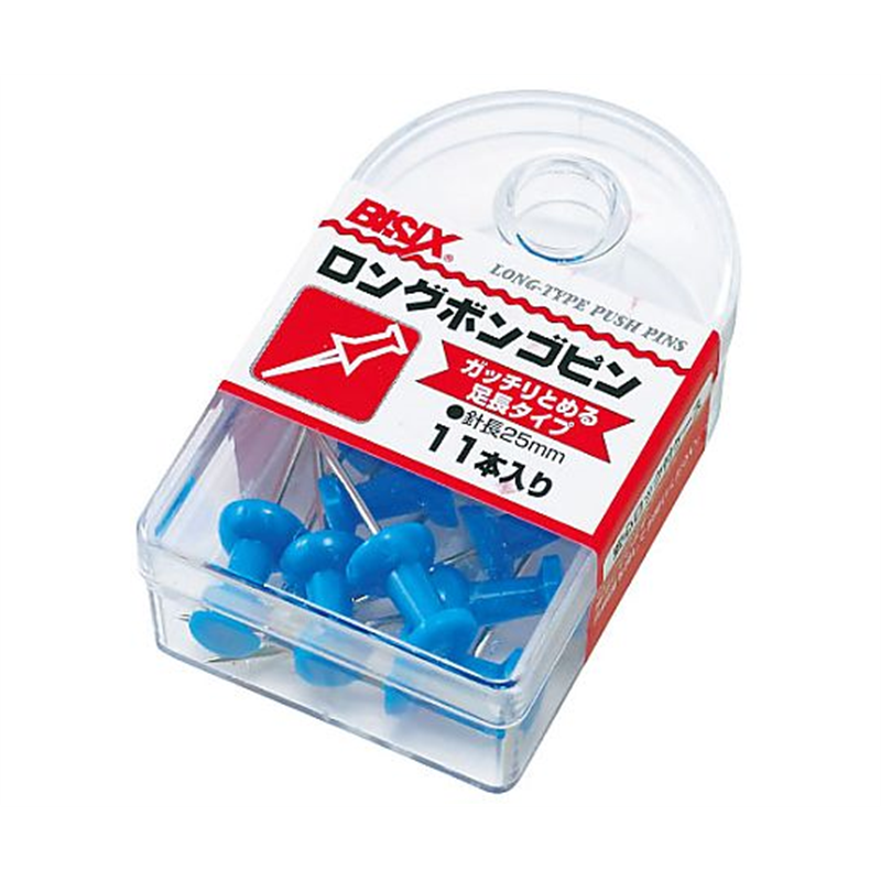 ミツヤ ロングボンゴピン 青 11本×5箱入 BX1-4-BU 1ケース（ご注文単位1ケース）【直送品】