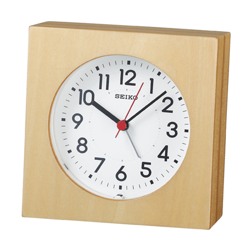 セイコー 掛置き兼用時計 108×107×44mm 薄茶 KR501A 1個(ご注文単位1個)【直送品】