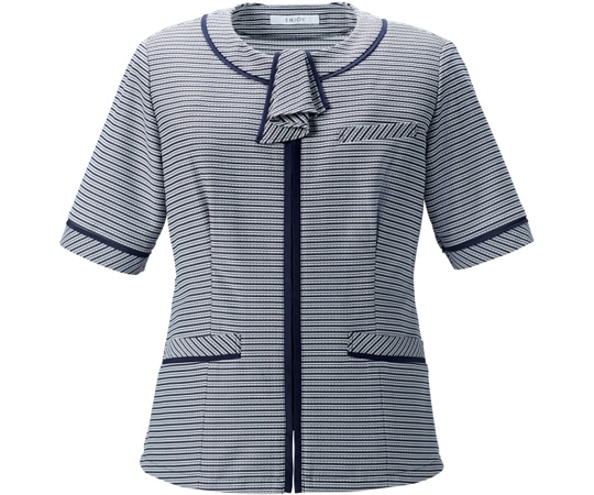 カーシーカシマ ENJOY ジャケット ネイビーボーダー 7号 ESA892 1枚（ご注文単位1枚）【直送品】