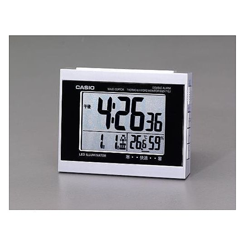 エスコ 91x117x 68mm [電波]置時計(デジタル) EA798CA-77A 1個(ご注文単位1個)【直送品】