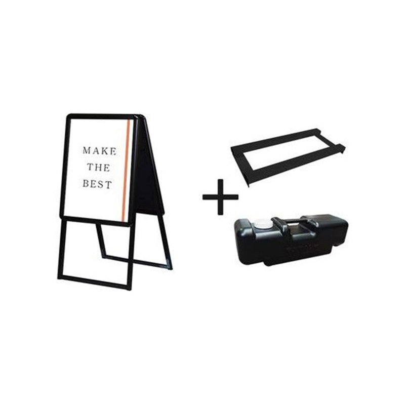 常磐精工 ポスターグリップスタンド看板 屋外用 A2両面ブラック (防水パック付) ウエイトアーム・水タンクセット BOPGSK-A2RB-3SET 1個（ご注文単位1個）【直送品】