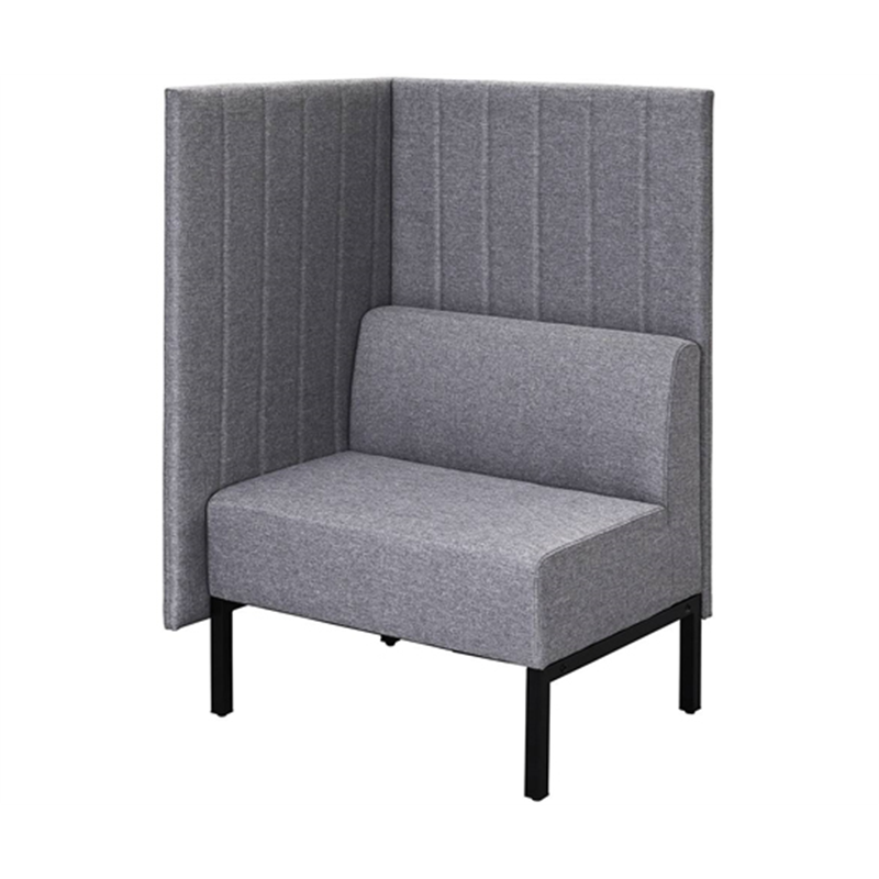 アール・エフ・ヤマカワ カッコ ファブリックソファ W760×H1230 ライトグレー 片側パネルタイプ RFFBS-7612LGK 1台（ご注文単位1台）【直送品】