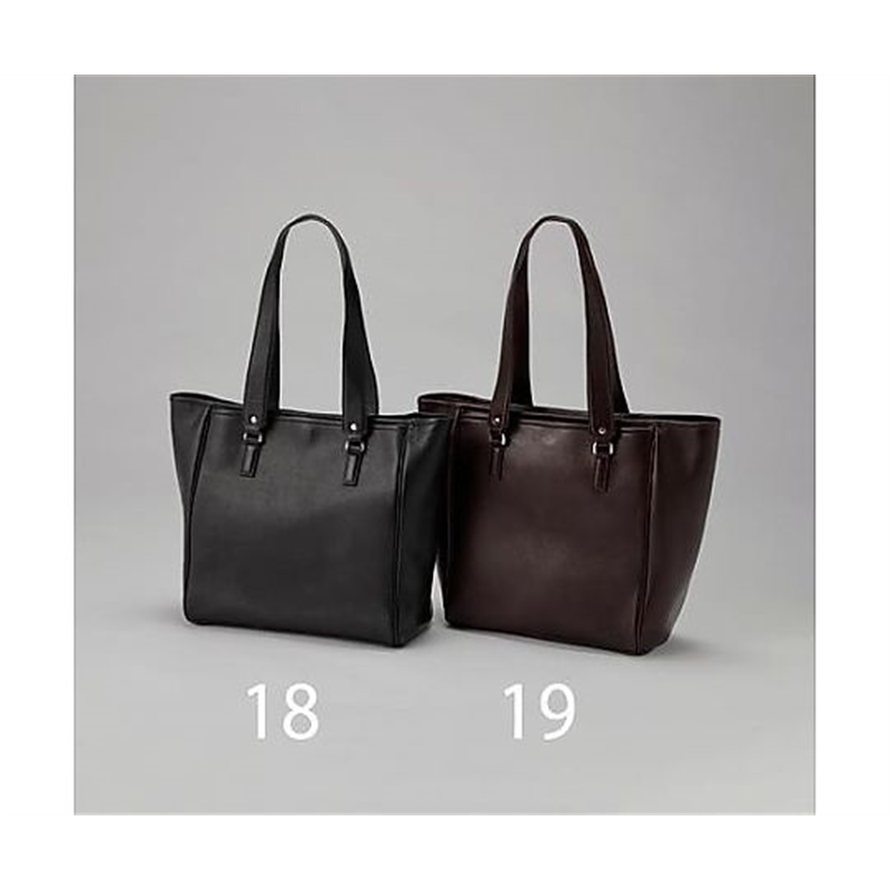 アズワン 460x340x150mm トートバッグ(牛革/ブラック) EA927AE-18 1個(ご注文単位1個)【直送品】