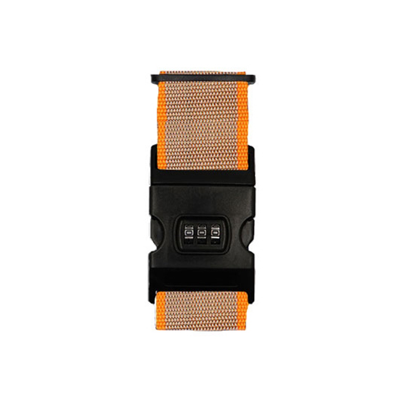 ロジック スーツケースベルト 3ダイヤル ベージュ×オレンジ LG-STCS-BLT-BEOR 1本(ご注文単位1本)【直送品】