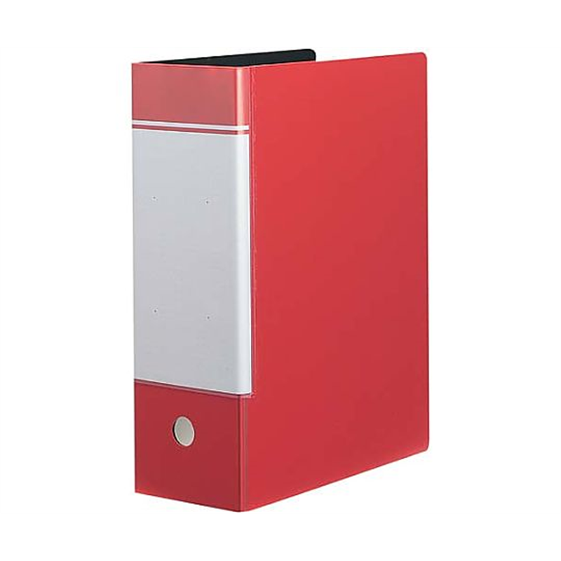 カウネット シンプルパイプ式F両開きA4縦 赤 背幅102mm 5061-0846 1冊(ご注文単位1冊)【直送品】