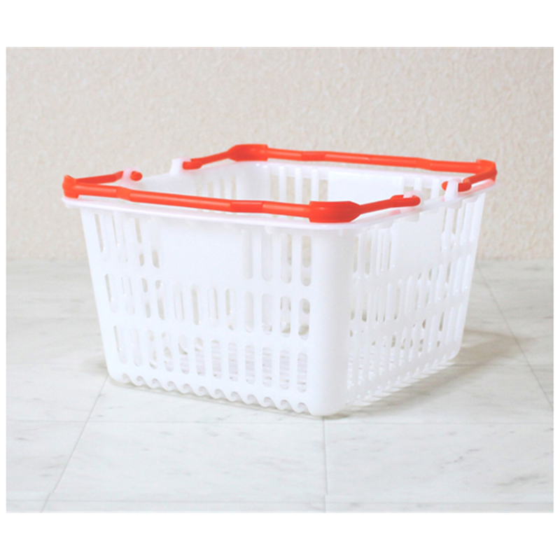 大和産業 買い物かご ナチュラル把手オレンジ 5個入 SL-1 1セット（ご注文単位1セット）【直送品】