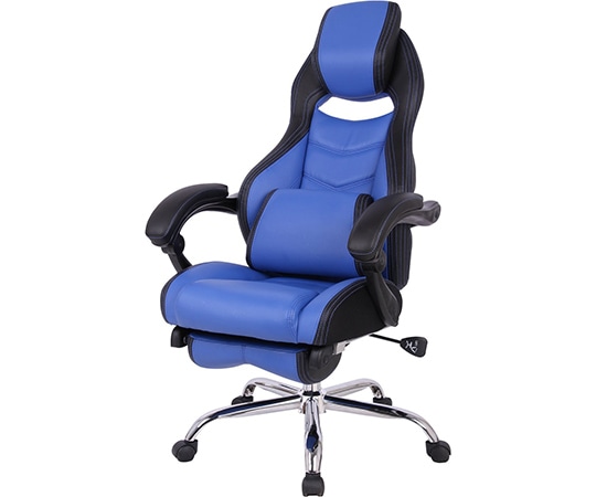 山善(YAMAZEN) リクライニングレーサーチェア ネイビーブルー MFR-89(NBL) 1台(ご注文単位1台)【直送品】