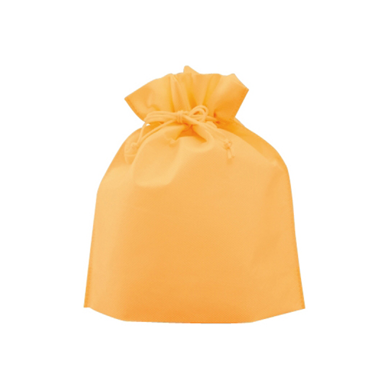 三和 不織布巾着 (大)パステルオレンジ 1ケース(1000枚入) SW2528-18 1ケース（ご注文単位1ケース）【直送品】