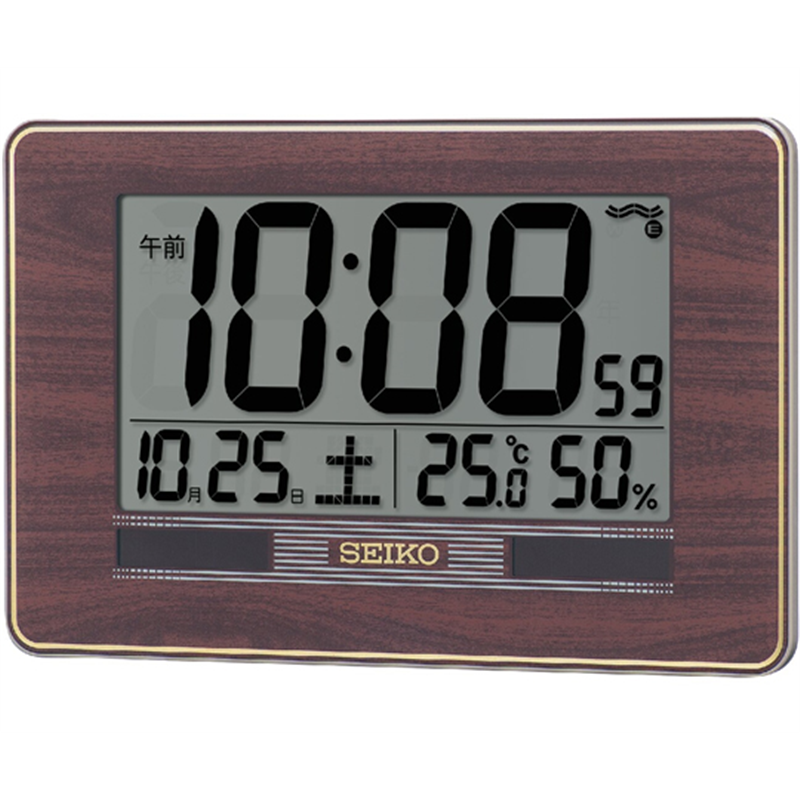 セイコー 掛置き兼用電波ソーラー時計 180×276×27mm SQ446B 1個(ご注文単位1個)【直送品】