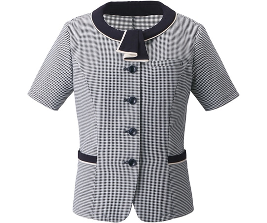 カーシーカシマ ENJOY オーバーブラウス BREEZECHECK 5号 ESA738 1枚（ご注文単位1枚）【直送品】