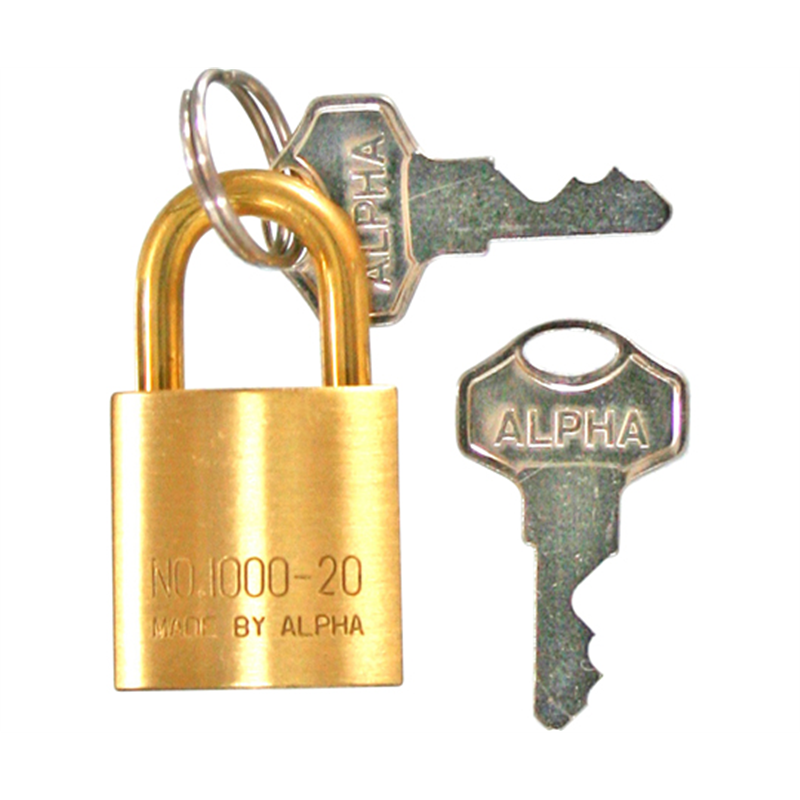 アルファ アルファ南京錠 #1000 20mm AL-001 1個(ご注文単位1個)【直送品】