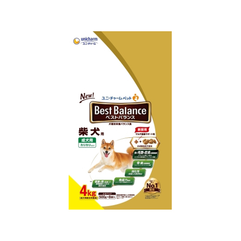 ユニ・チャーム ベストバランス カリカリ仕立て 柴犬用 4kg  1個（ご注文単位1個）【直送品】