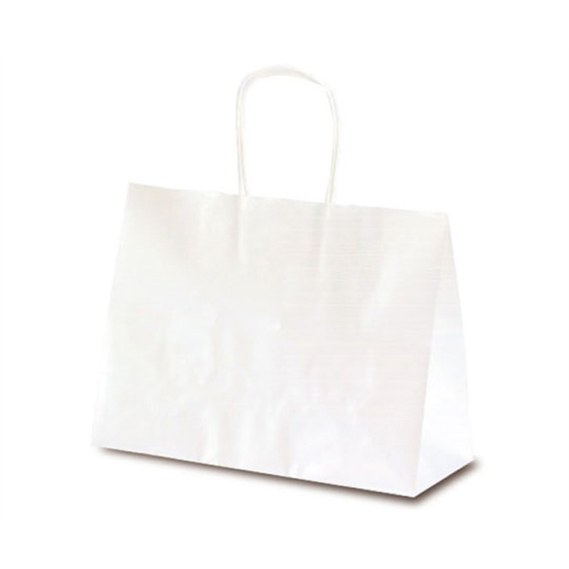 ベルベ 紙袋 自動紐手提袋 T-6S 白無地 200枚 1340 1ケース（ご注文単位1ケース）【直送品】