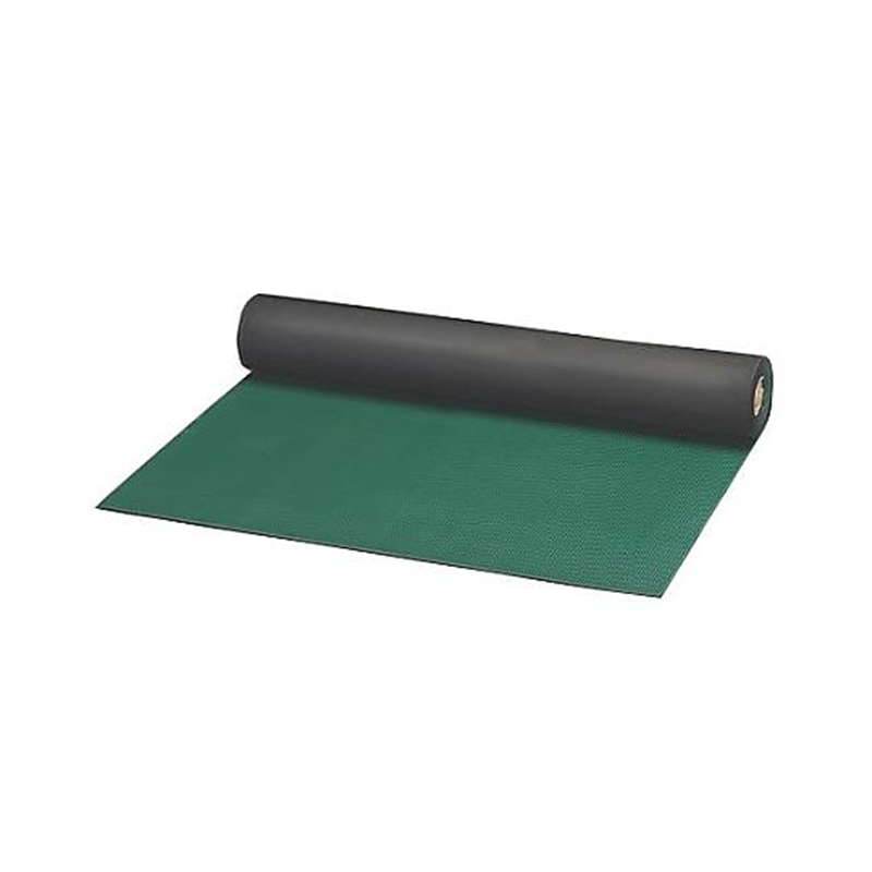 エスコ 1.2x5.0m/3.0mm ゴムマット(筋入・緑) EA997RA-42 1巻(ご注文単位1巻)【直送品】
