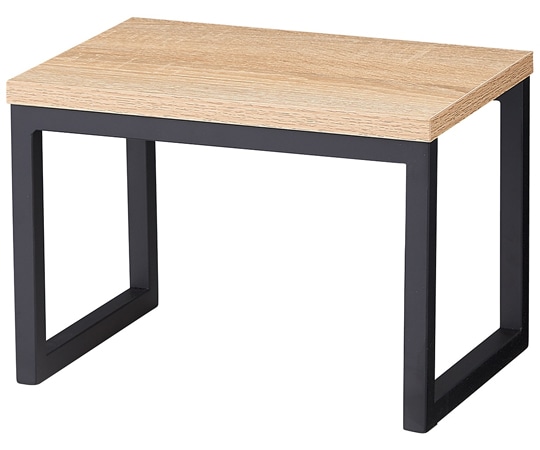 ストア・エキスプレス スチール脚コの字型ディスプレイ ラスティック柄×黒脚 W30cm 61-798-83-4 1個（ご注文単位1個）【直送品】