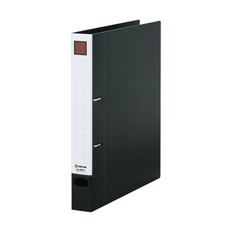 キングジム レバーリングファイル Dタイプ 黒 6872 1冊(ご注文単位1冊)【直送品】