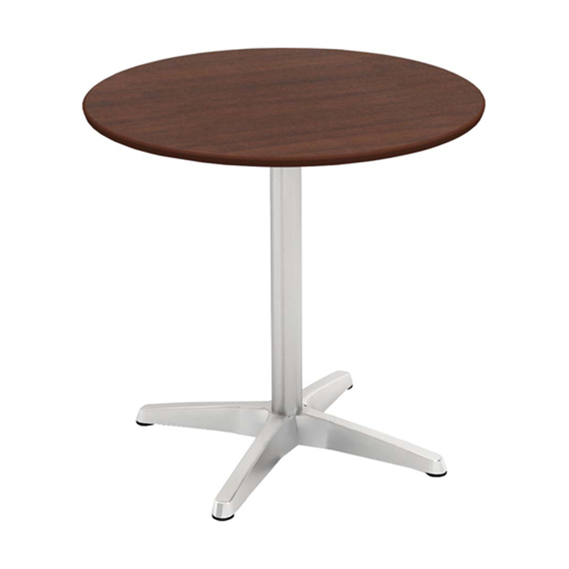 Y2K カフェテーブル 75cm 丸 アルミX脚 ダークブラウン  1個（ご注文単位1個）【直送品】